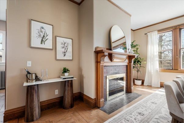 Fireplace, Home Office, Interior, Wood Texture Flooring