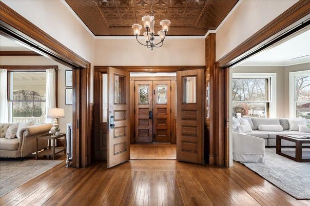Chandelier, Interior, Living room, Wood Texture Flooring