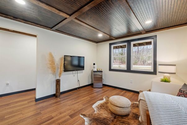 Interior, Recessed Lighting, Wooden Ceilings, Wood Texture Flooring