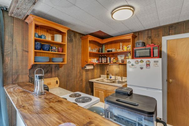 Interior, Kitchen, Wooden Walls