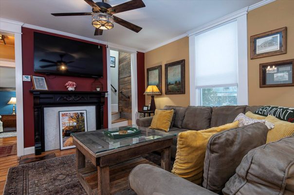 Fireplace, Interior, Living room, Wood Texture Flooring