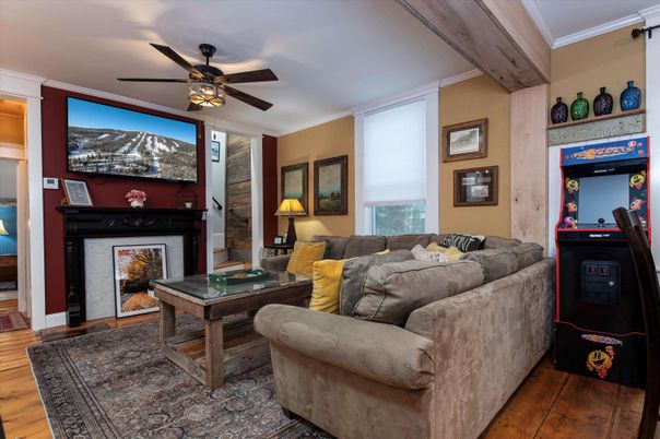 Fireplace, Interior, Living room, Wood Texture Flooring