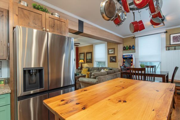 Dining room, Interior, Kitchen, Living room, Stainless Steel Appliances