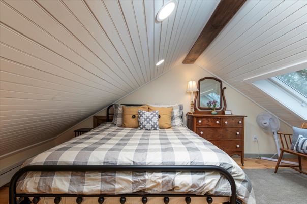 Bedroom, Interior, Recessed Lighting, Wooden Beams, Wooden Ceilings