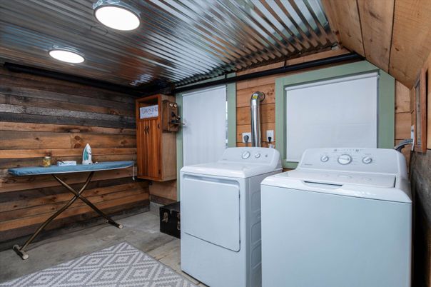 Interior, Utility Closets, Washer, Wooden Ceilings, Wooden Walls