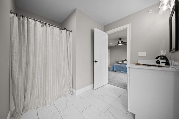 Bedroom, Interior, Marble, Recessed Lighting