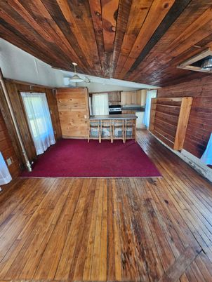 Empty room, Interior, Kitchen, Wooden Beams, Wooden Ceilings, Wood Texture Flooring, Wooden Walls
