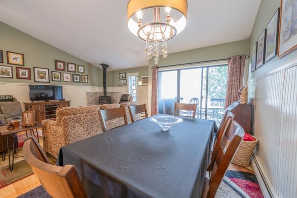 Dining room, Fireplace, Interior, Living room, Wood Texture Flooring
