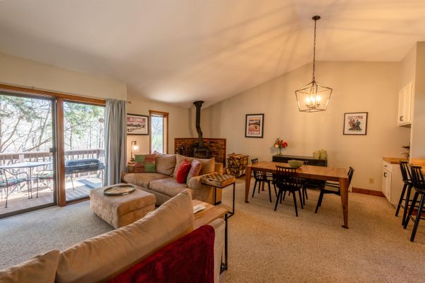 Dining room, Fireplace, Interior, Living room, Pendant Lights