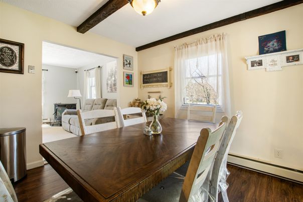 Dining room, Interior, Wooden Beams, Wood Texture Flooring