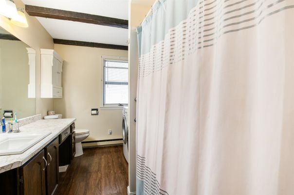 Bathroom, Interior, Wooden Beams, Wood Texture Flooring