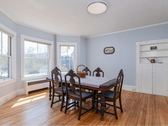 Dining room, Interior, Wood Texture Flooring