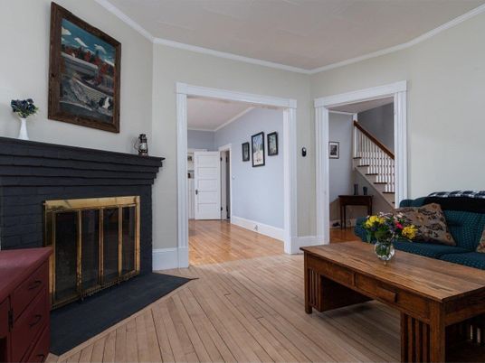 Fireplace, Interior, Wood Texture Flooring