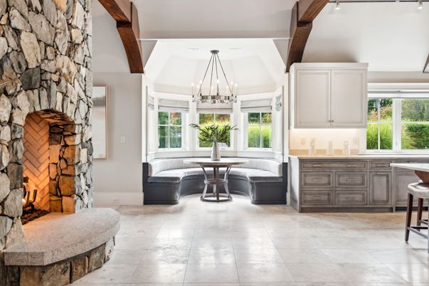Chandelier, Interior, Pendant Lights, Stone Walls, Wooden Beams
