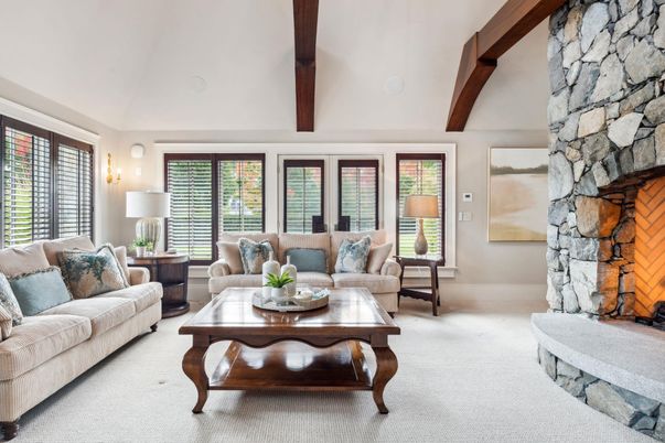 Interior, Living room, Stone Walls, Wooden Beams