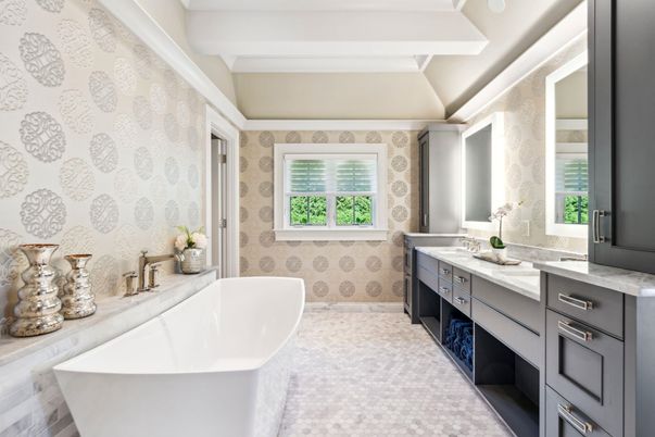 Bathroom, Dual Sink Vanities, Free Standing Baths, Interior