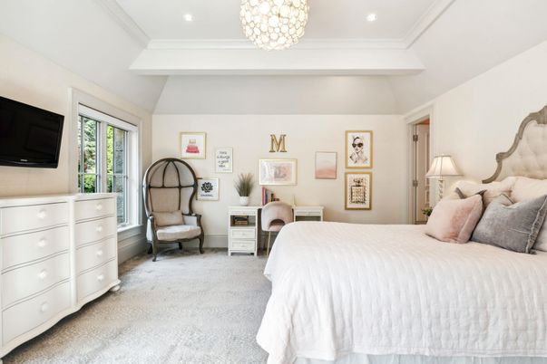 Bedroom, Interior, Pendant Lights, Recessed Lighting