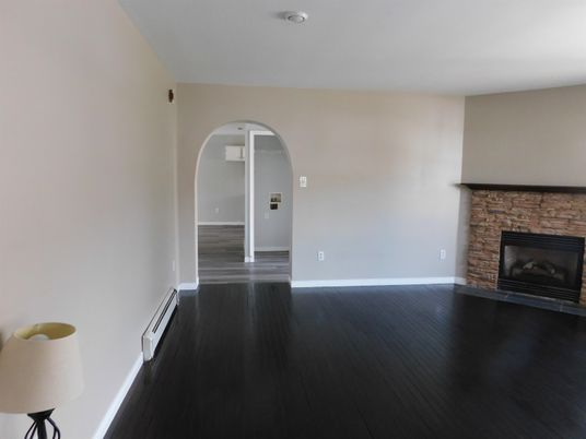 Empty room, Fireplace, Interior, Wood Texture Flooring