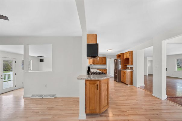 Interior, Kitchen, Wood Texture Flooring