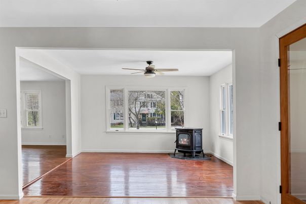 Empty room, Fireplace, Interior, Wood Texture Flooring