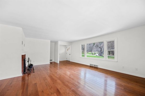 Empty room, Fireplace, Interior, Wood Texture Flooring