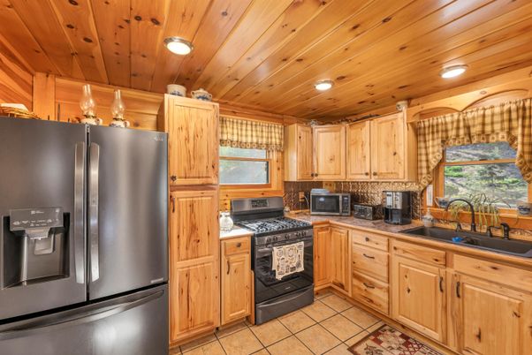 Interior, Kitchen, Recessed Lighting, Wooden Ceilings