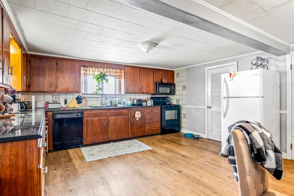 Interior, Kitchen, Wood Texture Flooring