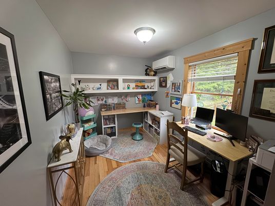Home Office, Interior, Wood Texture Flooring