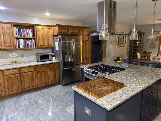 Dining room, Interior, Kitchen, Pendant Lights, Recessed Lighting, Stainless Steel Appliances