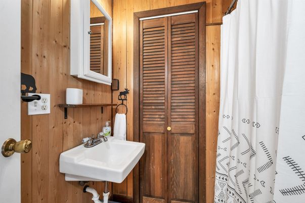 Bathroom, Interior, Wooden Walls