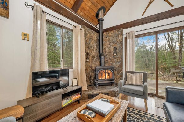 Fireplace, Interior, Stone Walls, Wooden Beams, Wooden Ceilings, Wood Texture Flooring