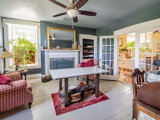 Fireplace, Interior, Wood Texture Flooring