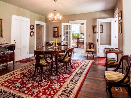 Chandelier, Dining room, Interior, Pendant Lights, Wood Texture Flooring