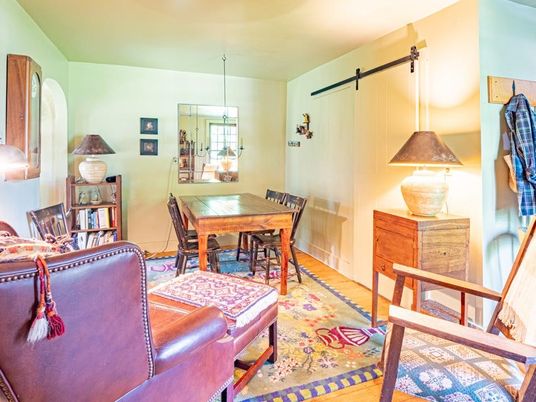 Dining room, Interior, Wood Texture Flooring