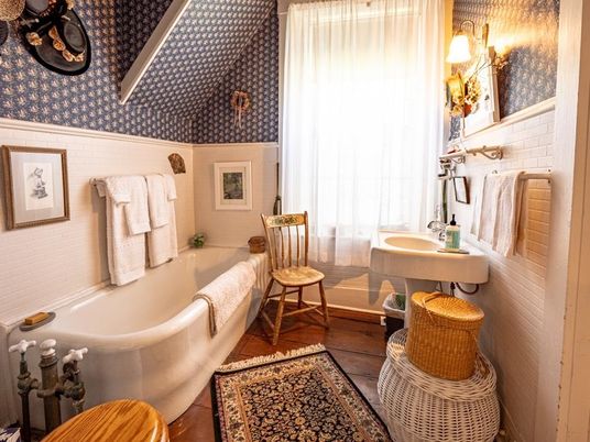 Bathroom, Interior, Wood Texture Flooring