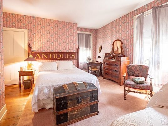 Bedroom, Interior, Stone Walls, Wood Texture Flooring