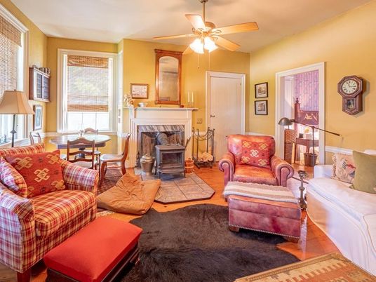 Dining room, Fireplace, Interior, Living room