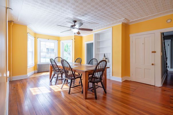 Dining room, Interior, Wood Texture Flooring