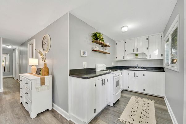 Interior, Kitchen, Wood Texture Flooring