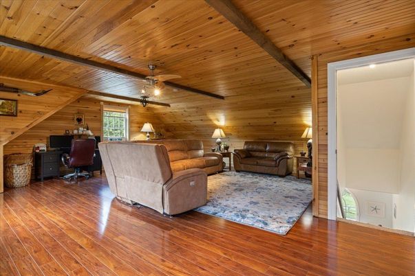 Home Office, Interior, Living room, Wooden Beams, Wooden Ceilings, Wood Texture Flooring, Wooden Walls