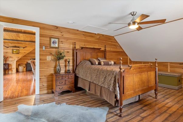 Bedroom, Interior, Wood Texture Flooring, Wooden Walls
