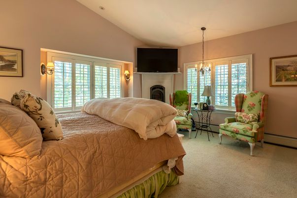 Bedroom, Fireplace, Interior