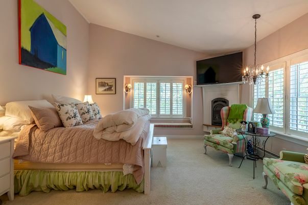 Bedroom, Fireplace, Interior
