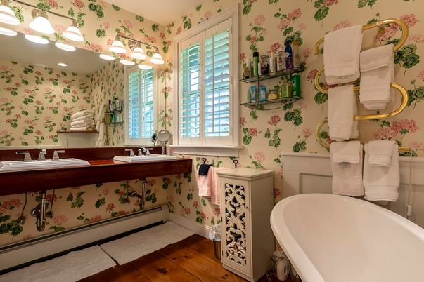 Bathroom, Dual Sink Vanities, Interior, Wood Texture Flooring