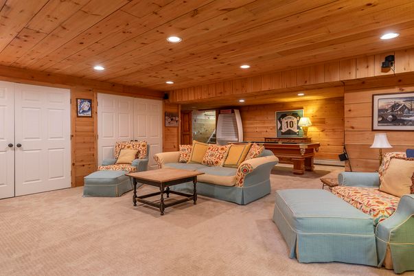 Interior, Living room, Recessed Lighting, Wooden Ceilings, Wooden Walls