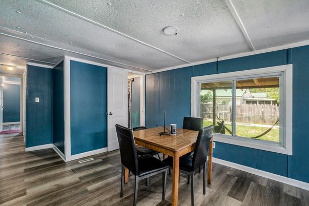 Dining room, Interior, Wood Texture Flooring