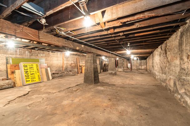 Interior, Stone Walls, Wooden Beams