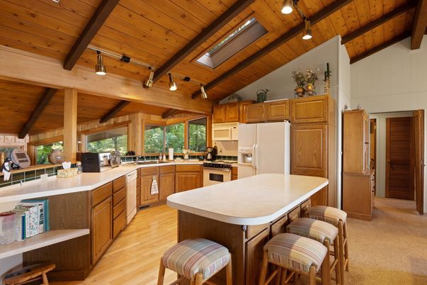 Interior, Kitchen, Stainless Steel Appliances, Wooden Beams, Wooden Ceilings, Wood Texture Flooring