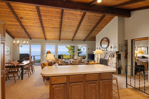 Chandelier, Dining room, Fireplace, Interior, Living room, Wooden Beams, Wooden Ceilings, Wood Texture Flooring