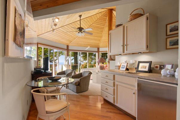 Interior, Kitchen, Living room, Wooden Ceilings, Wood Texture Flooring